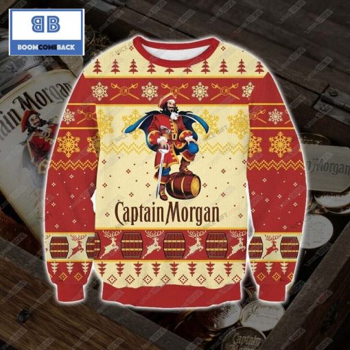 Captain Morgan Whiskey Christmas Ugly Sweater