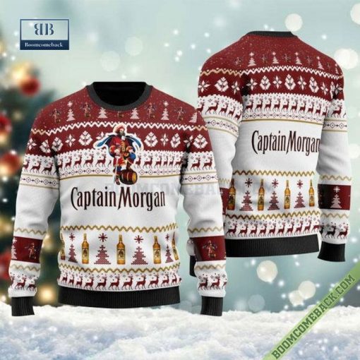 Captain Morgan White Ugly Christmas Sweater