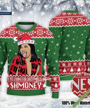 Cardi B All I Want For Christmas Is Shmoney Ugly Sweater