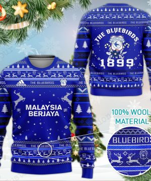 Cardiff City FC The Bluebirds 3D Ugly Christmas Sweater