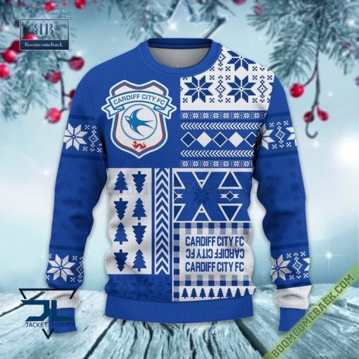 Cardiff City Ugly Christmas Sweater, Christmas Jumper