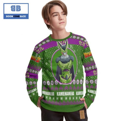 Cell Dragon Ball Anime Christmas Custom Knitted 3D Sweater