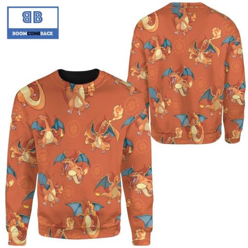 Charizard Pokemon Anime 3D Christmas Sweatshirt