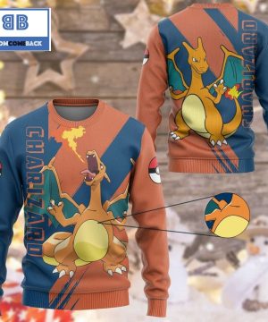 Charizard Pokemon Anime Custom Imitation Knitted 3d Christmas Sweater