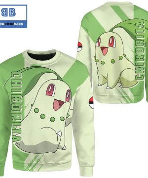 Chikorita Pokemon Anime Christmas 3D Sweatshirt