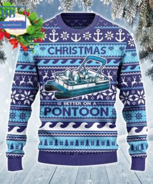 Christmas Is Better On A Pontoon Ugly Christmas Sweater