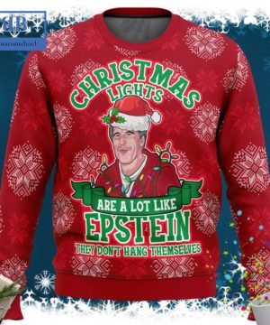 Christmas Lights Are A Lot Like Epstein Ugly Christmas Sweater