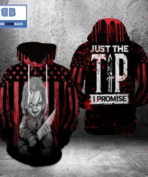 Chucky Just The Tip I Promise Halloween Black 3D Hoodie