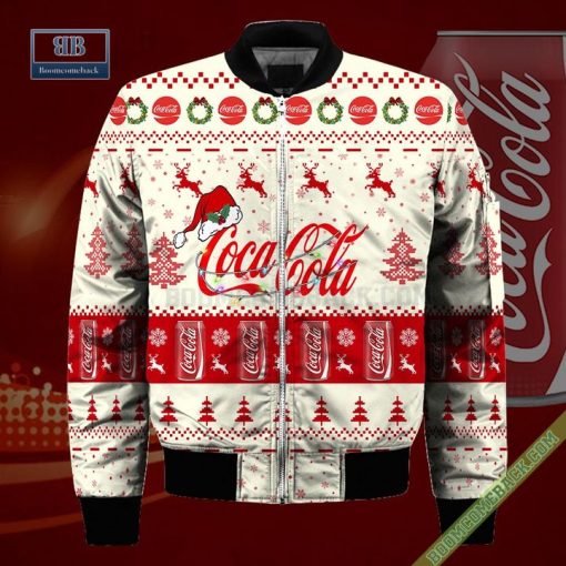 Coca Cola Santa Hat Christmas Ugly Christmas Sweater Hoodie Zip Hoodie Bomber Jacket