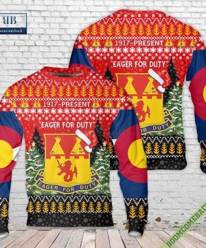 Colorado Army National Guard 157th Field Artillery Regiment Christmas Sweater Jumper