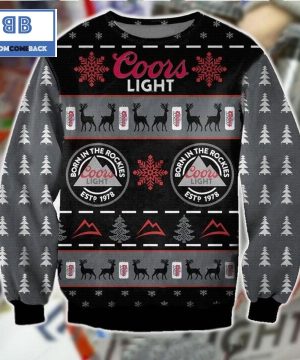 Coors Light Beer Born In The Rockies EST 1978 Ugly Sweater