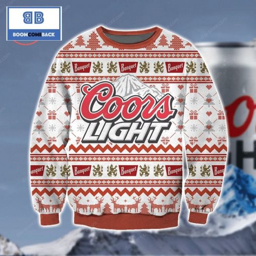 Coors Light Beer Christmas 3D Sweater