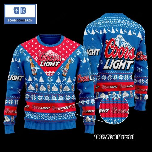 Coors Light Beer Christmas Blue 3D Sweater