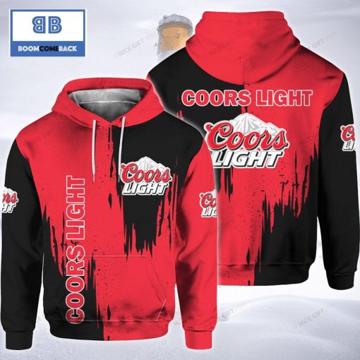 Coors Light Black And Red 3D Hoodie