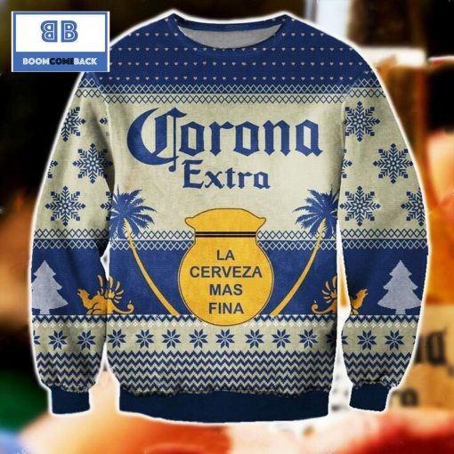 Corona Extra la Cerveza Mas Fina 3D Christmas Ugly Sweater