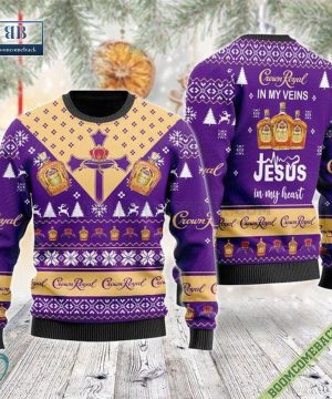 Crown Royal In My Veins Jesus In My Heart Ugly Sweater