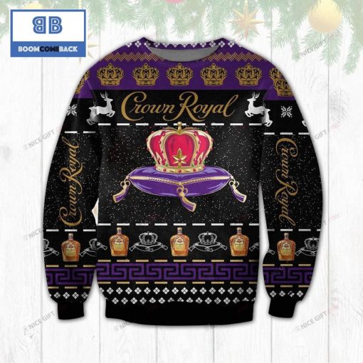 Crown Royal Whiskey Christmas Black Ugly Sweater