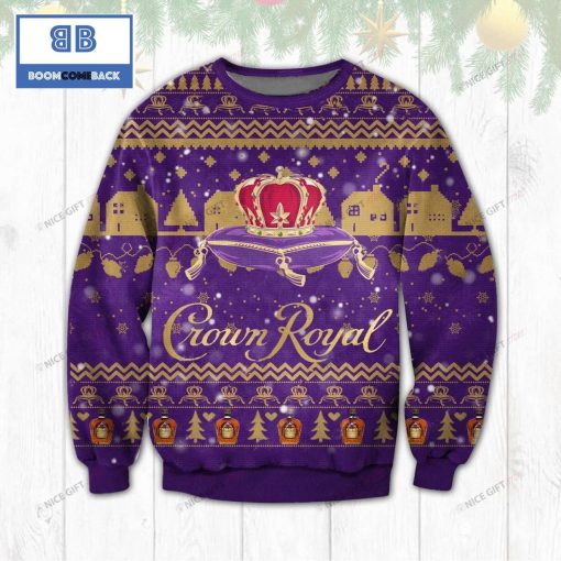 Crown Royal Whiskey Christmas Purple Ugly Sweater