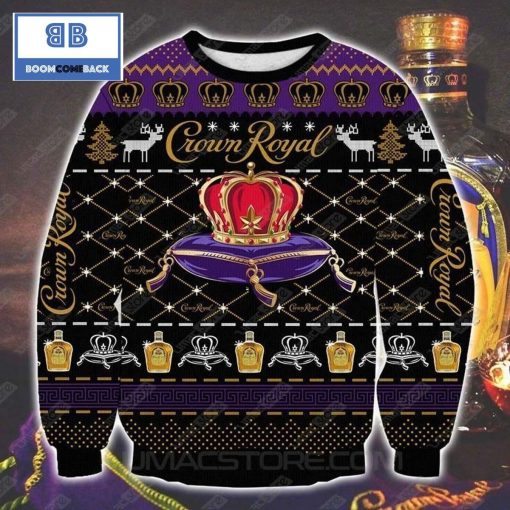 Crown Royal Whisky Wine Christmas 3D Sweater