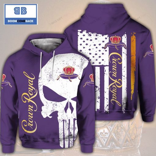 Crown Royal White Skull 3D Hoodie