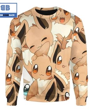 cute eevee pokemon anime christmas 3d sweatshirt 3 vKU4S