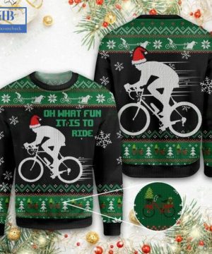 Cycling Oh What Fun It Is To Ride Ugly Christmas Sweater