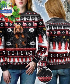 Dachshund Baby In Pocket Ugly Christmas Sweater