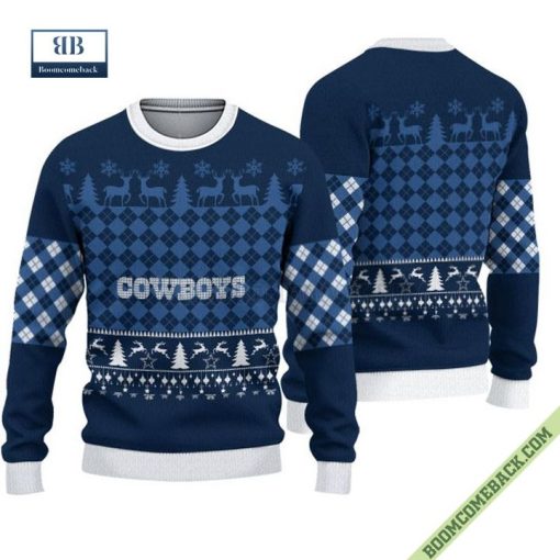 Dallas Cowboys Caro Pattern Ugly Sweater