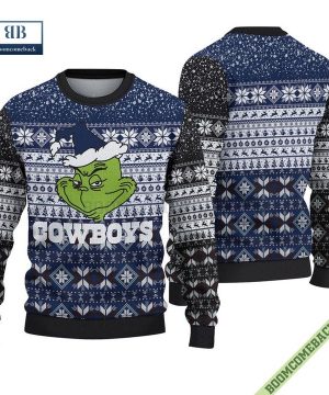 Dallas Cowboys Christmas Grinch Knitted Sweater