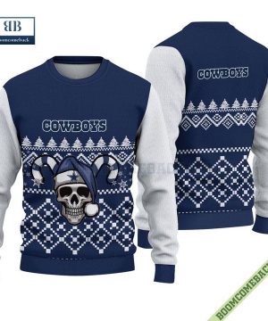 Dallas Cowboys Christmas Skull Sweater Jumper