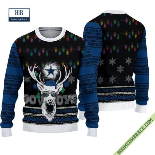 Dallas Cowboys Led Light Christmas Ugly Sweater