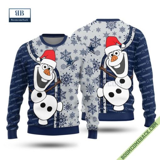 Dallas Cowboys Olaf Christmas Ugly Sweater