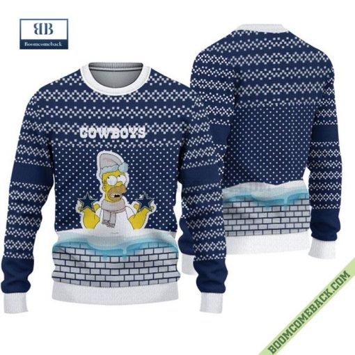 Dallas Cowboys Simpson Ugly Christmas Sweater