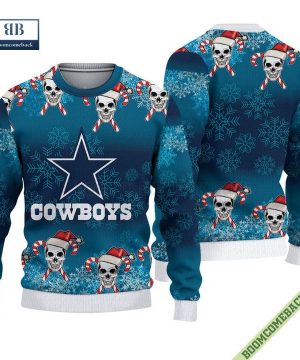 Dallas Cowboys Skull Candy Ugly Christmas Sweater