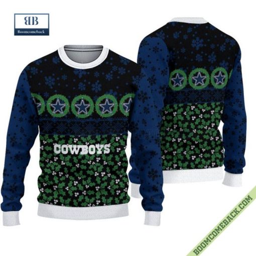 Dallas Cowboys Snowfall Ugly Christmas Sweater