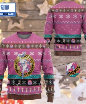 Dark Magician Girl Yu Gi Oh Anime Custom Imitation Knitted Christmas 3d Sweater