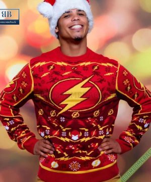 DC Comics Flash Superhero 3D Ugly Christmas Sweater Gift For Adult And Kid