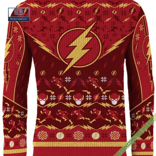 DC Comics Flash Superhero 3D Ugly Christmas Sweater Gift For Adult And Kid