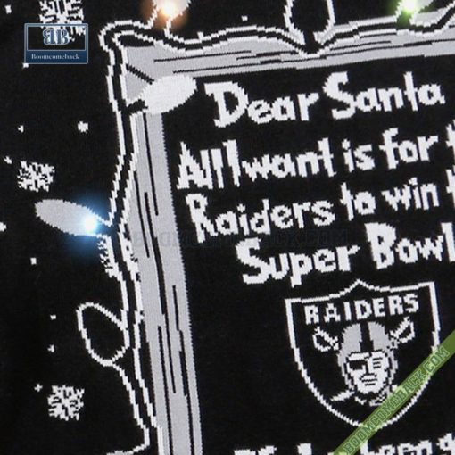 Dear Santa Las Vegas Raiders Win The Super Bowl Ugly Christmas Sweater