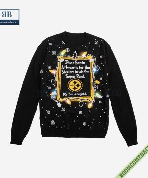 dear santa pittsburgh steelers win the super bowl ugly christmas sweater 5 vjknI