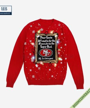 dear santa san francisco 49ers win the super bowl ugly christmas sweater 5 gvw20