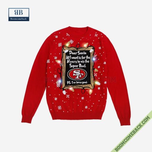 Dear Santa San Francisco 49ers Win The Super Bowl Ugly Christmas Sweater