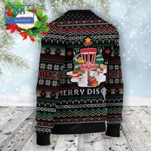 Disc Golf Merry Discmas Black Ugly Christmas Sweater