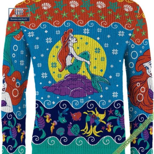 Disney The Little Mermaid Characters Ugly Christmas Sweater