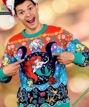 disney the little mermaid characters ugly christmas sweater 5 faqQJ