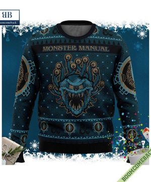 DND Dungeons And Dragons Monster Manual Ugly Christmas Sweater