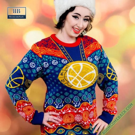 Doctor Strange Taos Mandalas Ugly Christmas Sweater