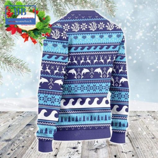 Dolphin Into The Ocean Ugly Christmas Sweater