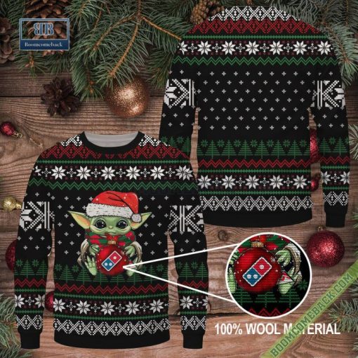 Domino’s Pizza Baby Yoda Christmas Ugly Sweater