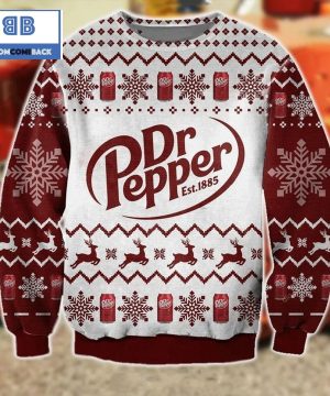 Dr Pepper Est 1885 Snowflake Ugly Christmas Sweater